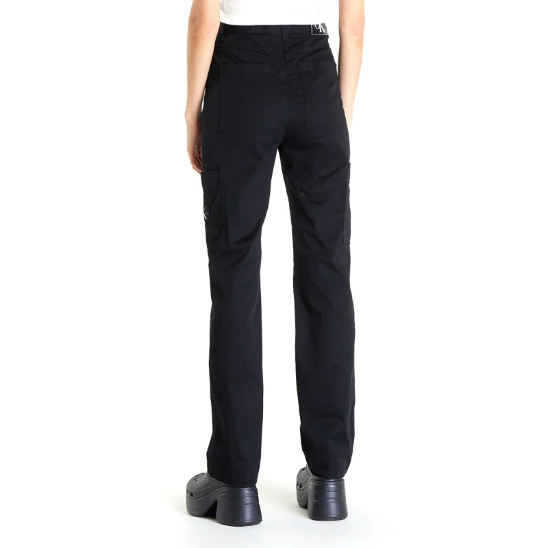 Calvin Klein Woven Label Straight Fit Pant-CK Black Calvin Klein Woven Label Straight Fit Pant-CK Black