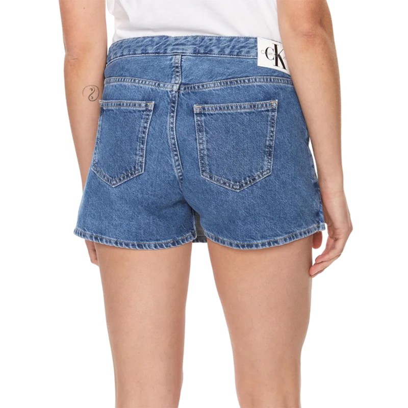Calvin Klein Wrap Denim Skirt-Denim Medium
