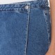 Calvin Klein Wrap Denim Skirt-Denim Medium