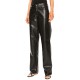 Calvin Klein Faux Leather HR Straight Pants-CK Black Calvin Klein Faux Leather HR Straight Pants-CK Black