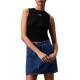 Calvin Klein Slim Ribbed Lyocell Tank Top-CK Black