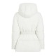 Calvin Klein Logo Belt Short Puffer Jacket-Ivory Calvin Klein Logo Belt Short Puffer Jacket-Ivory