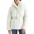 Calvin Klein Logo Belt Short Puffer Jacket-Ivory