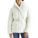 Calvin Klein Logo Belt Short Puffer Jacket-Ivory Calvin Klein Logo Belt Short Puffer Jacket-Ivory