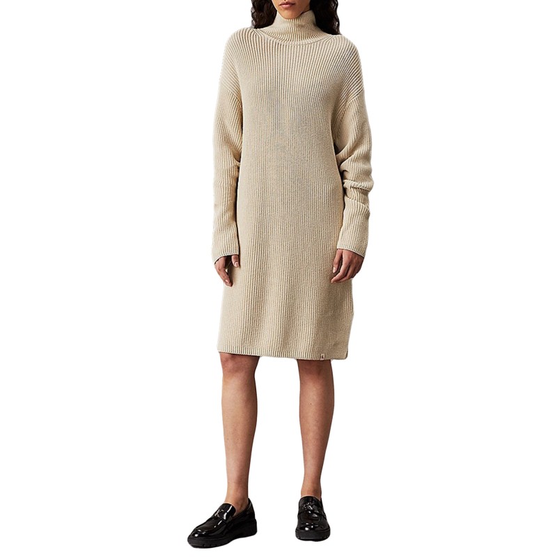 Calvin Klein Chunky Loose Sweater Dress-Pelican Calvin Klein Chunky Loose Sweater Dress-Pelican