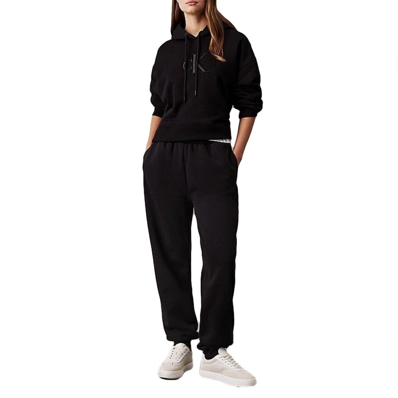 Calvin Klein Sweatpants Raised Embroidery CK-Black