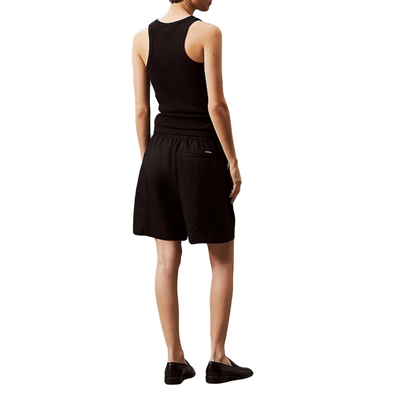Calvin Klein Shorts Soft Linen-Black