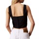 Calvin Klein Top Soft Linen-Black
