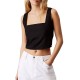 Calvin Klein Top Soft Linen-Black