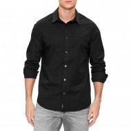 Calvin Klein Slim Stretch Shirt-CK Black