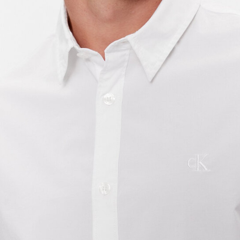 Calvin Klein Slim Stretch Shirt-Bright White Calvin Klein Slim Stretch Shirt-Bright White