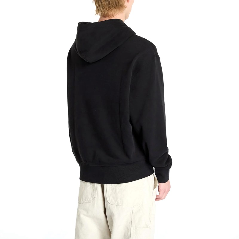 Calvin Klein Embroidered Box Hoodie Sweatshirt-Black