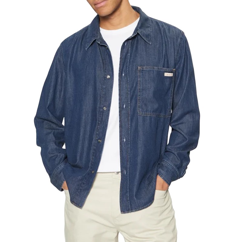 Calvin Klein Shirt Denim Regular-Denim Rinse Calvin Klein Shirt Denim Regular-Denim Rinse