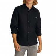 Calvin Klein Shirt Linen Cotton-Black