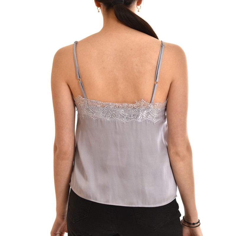Nekane Top Lingerie With Lace & Buttons-Malva