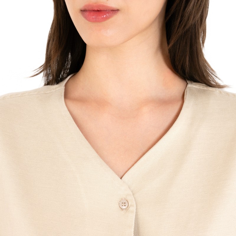 Philosophy Vest Linen Twill-Light Beige Philosophy Vest Linen Twill-Light Beige