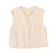 Philosophy Vest Linen Twill-Light Beige Philosophy Vest Linen Twill-Light Beige