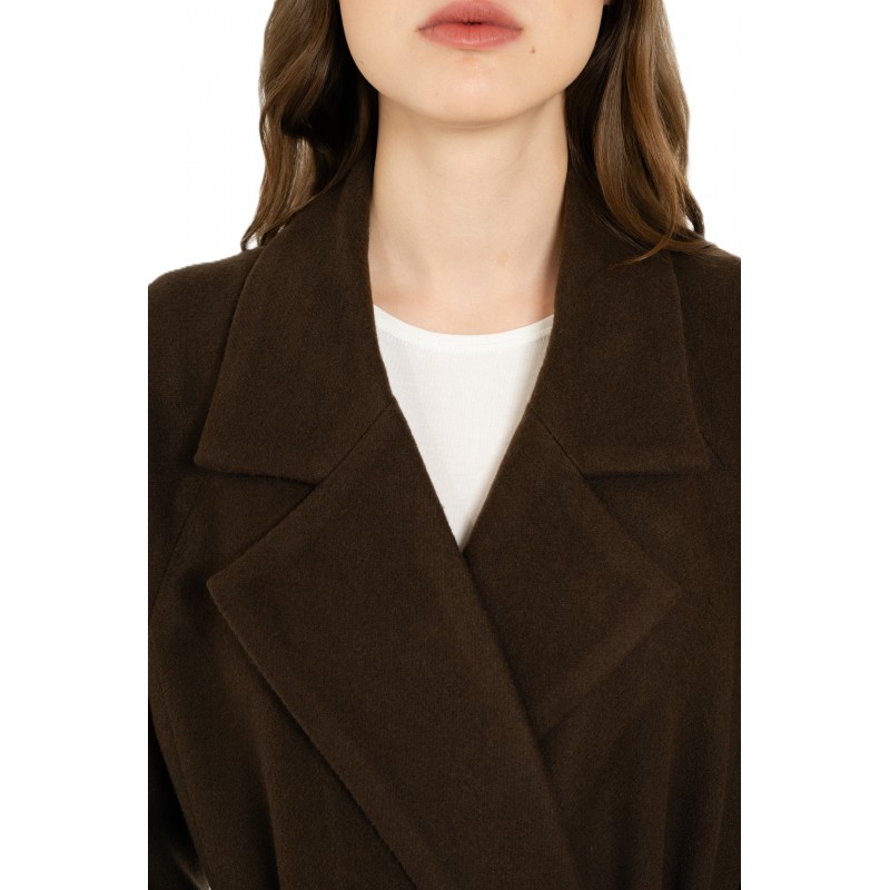 Philosophy Coat With Belt-Brown Philosophy Coat With Belt-Brown
