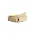 Calvin Klein Leather Belt With Monogram Buckle-Travertine