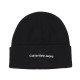 Calvin Klein Monologo Embroidery Logo Beanie-Black Calvin Klein Monologo Embroidery Logo Beanie-Black