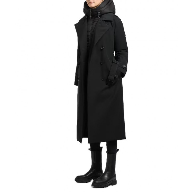 Khujo Elena3 Coat Double Breasted-Black Khujo Elena3 Coat Double Breasted-Black