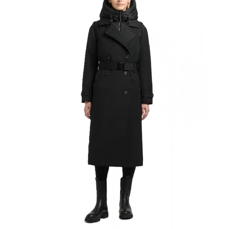 Khujo Elena3 Coat Double Breasted-Black Khujo Elena3 Coat Double Breasted-Black