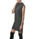 Lotus Eaters Two Tone Rib Knit Dress-Anthracite/Black Lotus Eaters Two Tone Rib Knit Dress-Anthracite/Black