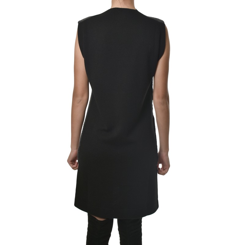 Lotus Eaters Two Tone Rib Knit Dress-Anthracite/Black Lotus Eaters Two Tone Rib Knit Dress-Anthracite/Black