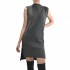 Lotus Eaters Two Tone Rib Knit Dress-Anthracite/Black