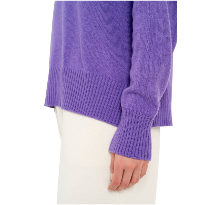 Philosophy Sweater Cashmere Round Neck-Purple Philosophy Sweater Cashmere Round Neck-Purple