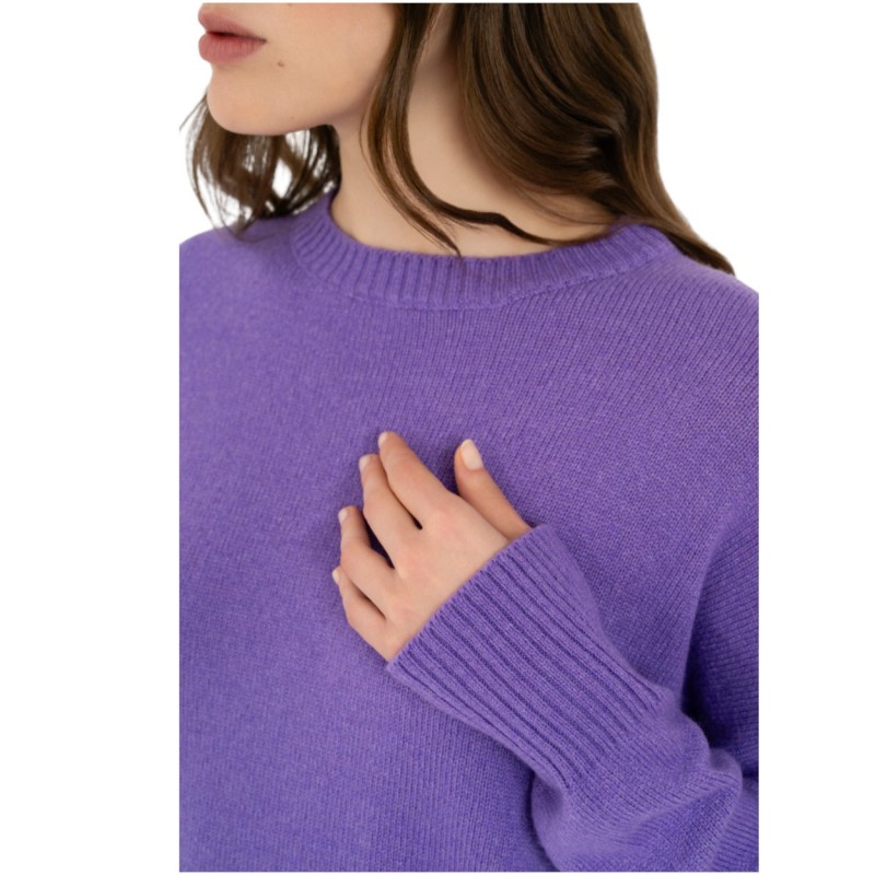 Philosophy Sweater Cashmere Round Neck-Purple Philosophy Sweater Cashmere Round Neck-Purple