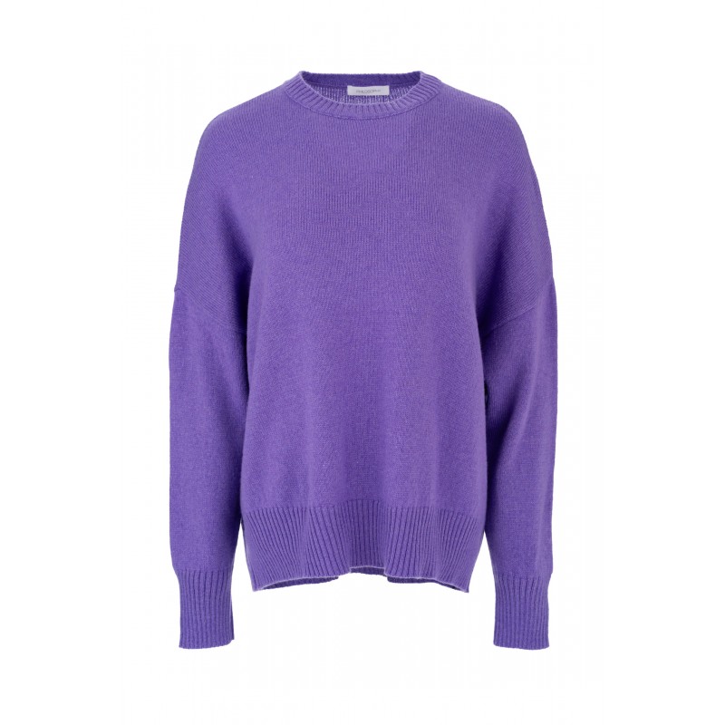 Philosophy Sweater Cashmere Round Neck-Purple Philosophy Sweater Cashmere Round Neck-Purple