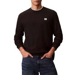 Calvin Klein T-Shirt Long Sleeve Waffle Badge-Black