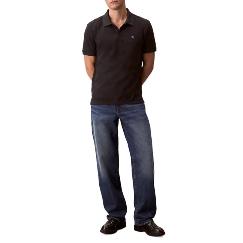 Calvin Klein Polo Piqué Shirt-Black