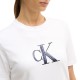 Calvin Klein T-Shirt Sequin Monogram-Brilliant White