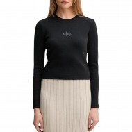Calvin Klein Top Long Sleeve Baby Monogram-Black