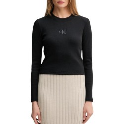Calvin Klein Top Long Sleeve Baby Monogram-Black