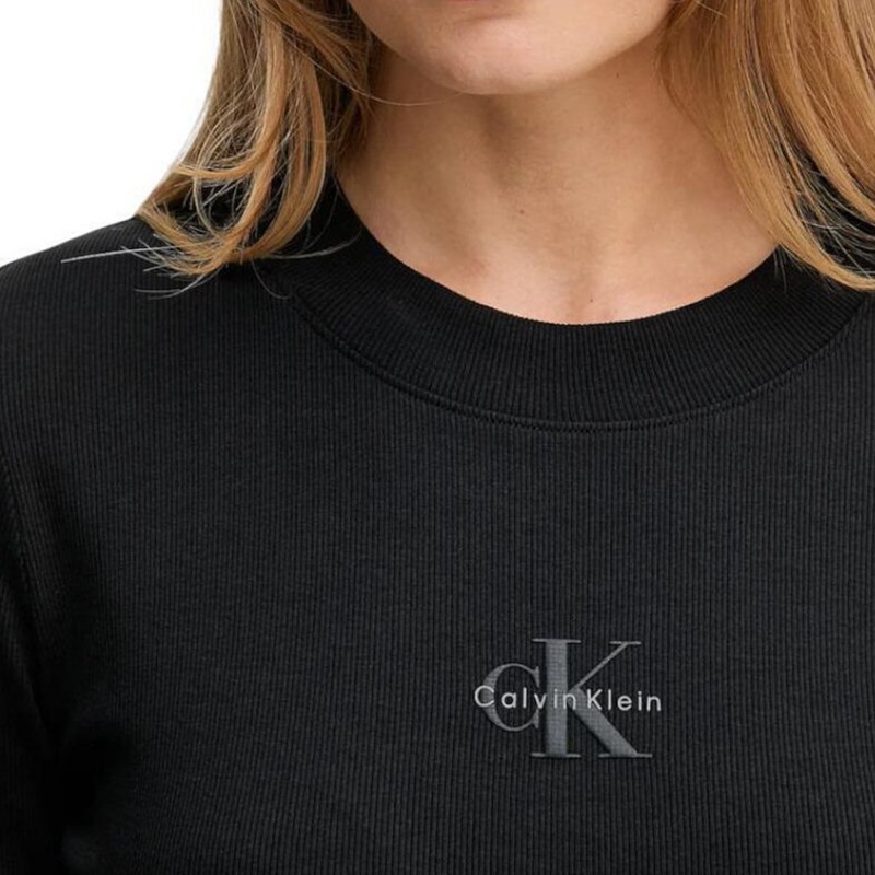 Calvin Klein Top Long Sleeve Baby Monogram-Black