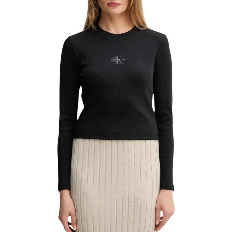 Calvin Klein Top Long Sleeve Baby Monogram-Black