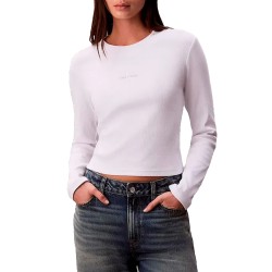 Calvin Klein Top Long Sleeve Baby Monogram-Bright White