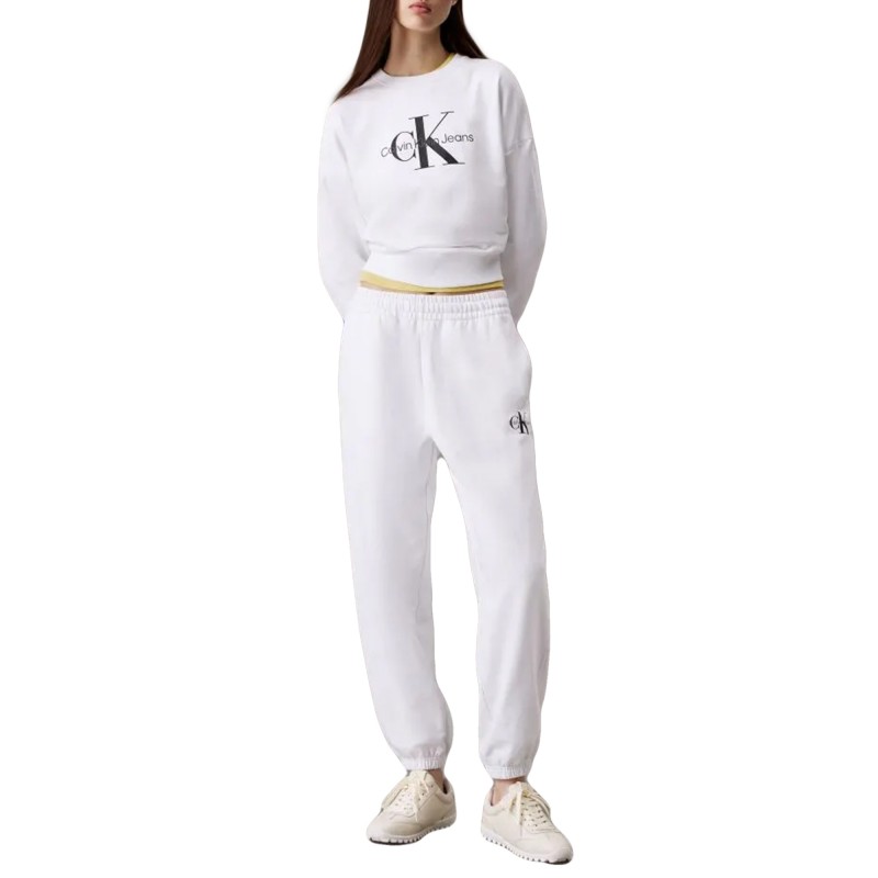 Calvin Klein Terry Jogger French Monologo-Brilliant White