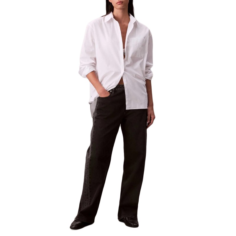 Calvin Klein Shirt Poplin Relaxed-Brilliant White
