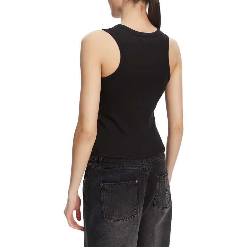 Calvin Klein Tank Top Woven Label-Black