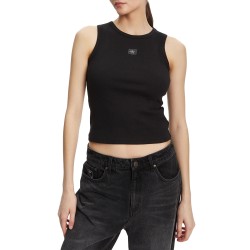 Calvin Klein Tank Top Woven Label-Black