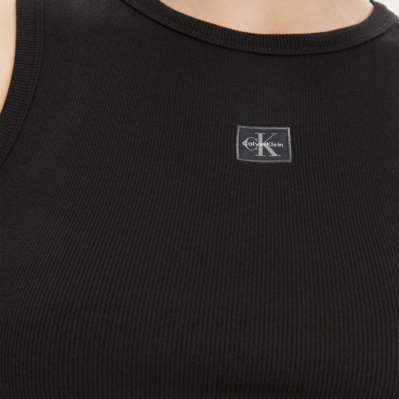 Calvin Klein Tank Top Woven Label-Black