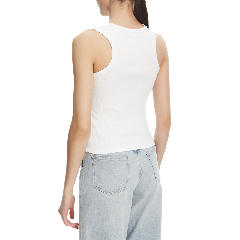 Calvin Klein Tank Top Woven Label-Brilliant White