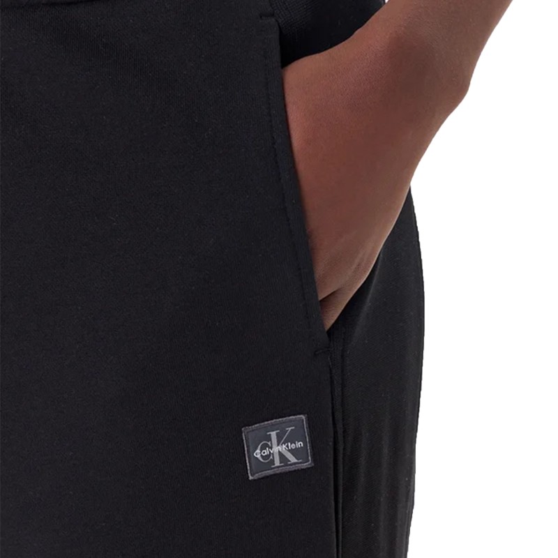 Calvin Klein Sweatpants French Terry Badge Logo-Black Calvin Klein Sweatpants French Terry Badge Logo-Black