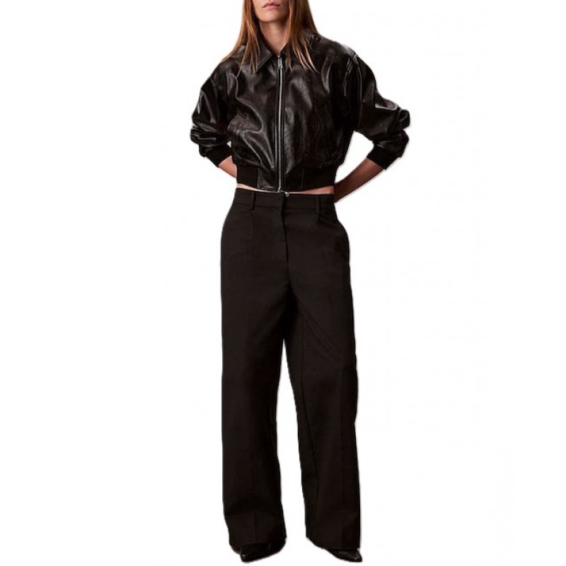 Calvin Klein Jacket Bomber Crop-Black Calvin Klein Jacket Bomber Crop-Black