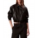 Calvin Klein Jacket Bomber Crop-Black Calvin Klein Jacket Bomber Crop-Black