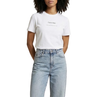 Calvin Klein T-Shirt Multi Logo Classic-Bright White